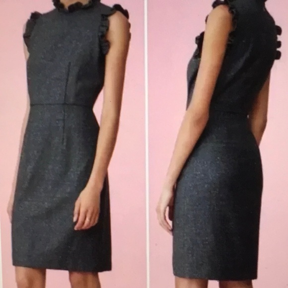 Rebecca Taylor Ruffled Herringbone Dress - Picture 5 of 11